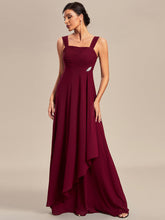 Load image into Gallery viewer, Color=Burgundy | Elegant Two-piece Double Lotus Wholesale Chiffon Mother of the Bride Dresses-Burgundy 5