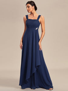 Color=Navy Blue | Elegant Two-piece Double Lotus Wholesale Chiffon Mother of the Bride Dresses-Navy Blue 12