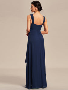 Color=Navy Blue | Elegant Two-piece Double Lotus Wholesale Chiffon Mother of the Bride Dresses-Navy Blue 13