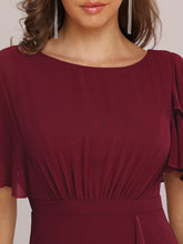 Load image into Gallery viewer, Color=Burgundy | Boat Neck Straight Wholesale Mother of Bridesmaid Dresses-Burgundy 5