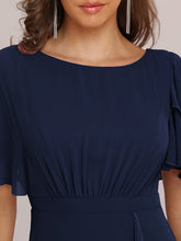 Load image into Gallery viewer, Color=Navy Blue | Boat Neck Straight Wholesale Mother of Bridesmaid Dresses-Navy Blue 5