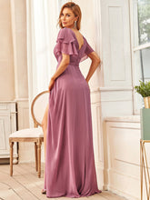 Load image into Gallery viewer, Color=Orchid | Boat Neck Straight Wholesale Mother of Bridesmaid Dresses-Orchid 2
