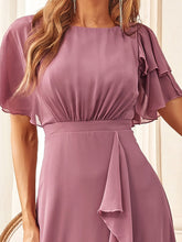 Load image into Gallery viewer, Color=Orchid | Boat Neck Straight Wholesale Mother of Bridesmaid Dresses-Orchid 5