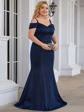 Load image into Gallery viewer, Color=Navy Blue | Deep V Neck Floor Length Wholesale Mother of Bridesmaids Dresses-Navy Blue 3