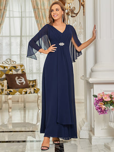 Color=Navy Blue | Flirty Floor Length A Line Wholesale Mother of the Bride Dresses-Navy Blue 4