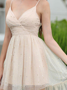 Color=Blush | Gorgeous Sleeveless, Deep V-Neck Prom Dress-Blush 5