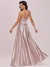 Load image into Gallery viewer, Color=Mauve | Stylish Halter Neck High Low Wholesale Bridesmaid Dress-Mauve 2