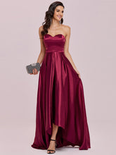 Load image into Gallery viewer, Color=Burgundy | Sweetheart Neck Wholesale Prom Dress With Asymmetrical Hem-Burgundy 4