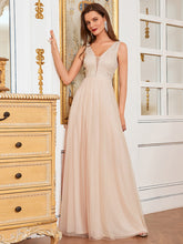 Load image into Gallery viewer, Fashion Deep V Neck Wholesale Tulle Prom Dress for Women EO00271