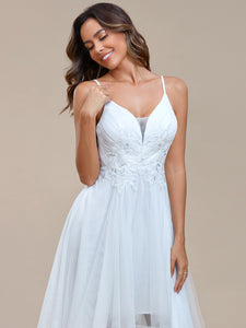 Color=White | High Low Mesh Appliques Wholesale Prom Dresses EO01746-White 