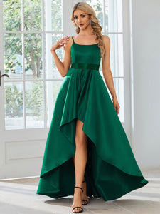 Color=Dark Green | High Low Stain Sexy Wholesale Evening Dresses-Dark Green 4