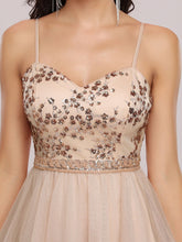 Load image into Gallery viewer, Color=Blush | Women&#39;S Sexy Wholesale Sweetheart Sequin Short Tulle Prom Dress-Blush 5
