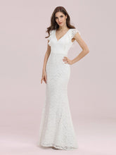 Load image into Gallery viewer, Color=Cream | Wholesale Elegant Maxi Fishtail Lace Wedding Dress-Cream 1