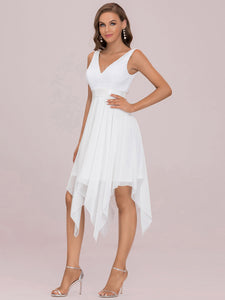 Color=Cream | Stunning Wholesale V Neck Lace & Chiffon Prom Dress For Women-Purple Cream 7