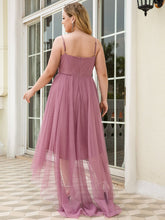 Load image into Gallery viewer, Color=Orchid | Modest Wholesale High-Low Tulle Prom Dress For Women-Orchid 3