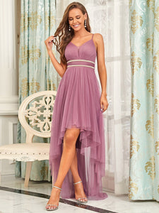 Color=Orchid | Modest Wholesale High-Low Tulle Prom Dress For Women-Orchid 1