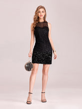 Load image into Gallery viewer, Color=Black | Women&#39;S Hot Bodycon Sleeveless Wholesale Sequin Cocktail Dress-Black 4