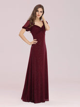 Load image into Gallery viewer, Color=Burgundy | Simple Wholesale Sweetheart Neck Floor Length Bridesmaid Dress-Burgundy 3