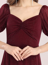 Load image into Gallery viewer, Color=Burgundy | Simple Wholesale Sweetheart Neck Floor Length Bridesmaid Dress-Burgundy 5