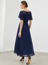 Load image into Gallery viewer, Color=Navy Blue | Women&#39;S Casual Boat Neck A-Line Midi Dress Wholesale-Navy Blue 2