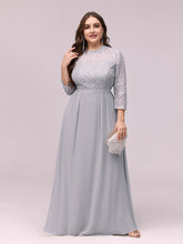Load image into Gallery viewer, Color=Grey | Women&#39;S Fashion A-Line Chiffon Evening Dress With Sequin-Grey 4