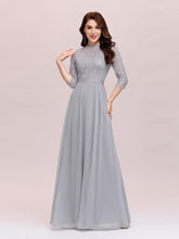 Load image into Gallery viewer, Stylish Plus Size A-Line Wholesale Chiffon Evening Dress with Lace EP00475