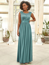 Load image into Gallery viewer, Color=Dusty blue | Wholesale Pretty Fahion Bridesmaid Dresses With Lace-Dusty blue 1