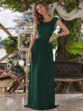 Load image into Gallery viewer, Color=Dark Green | Wholesale Pretty Fahion Bridesmaid Dresses With Lace-Dark Green 3