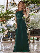 Load image into Gallery viewer, Color=Dark Green | Wholesale Pretty Fahion Bridesmaid Dresses With Lace-Dark Green 4