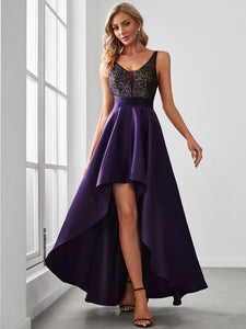 Color=Dark Purple | Sexy Backless Sparkly Prom Dresses For Women With Irregular Hem-Dark Purple 1
