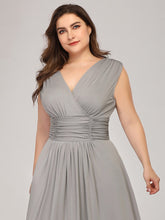 Load image into Gallery viewer, Ever-Pretty Plus Size Women&#39;s Fashion Double V-Neck Bridesmaid Dresses EP00706