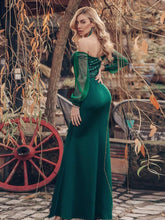 Load image into Gallery viewer, Color=Dark Green | Women&#39;S Fashion Off Shoulder Sequin Evening Dress-Dark Green 4