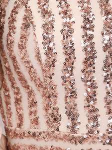 Color=Rose Gold| Women'S Fashion Off Shoulder Sequin Evening Dress-Rose Gold9