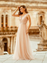 Load image into Gallery viewer, Color=Rose Gold | Women&#39;S Fashion A-Line  Floor Length Bridesmaid Dress-Rose Gold 6