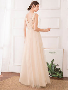 Color=Rose Gold | Women'S Fashion A-Line  Floor Length Bridesmaid Dress-Rose Gold 15