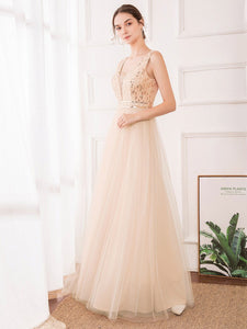 Color=Rose Gold | Women'S Fashion A-Line  Floor Length Bridesmaid Dress-Rose Gold 16