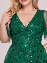 Load image into Gallery viewer, Color=Dark Green | Glamorous Short Ruffle Sleeves A Line Wholesale Dresses-Dark Green 10