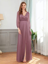 Load image into Gallery viewer, Efashiongirl Ever-Pretty Women&#39;s Sexy V-Neck Long Sleeve Evening Dresses EP00739