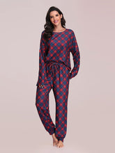 Load image into Gallery viewer, Color=Brick Red | Women&#39;s Cute Long Sleeve Printed Loungewear with Shorts-Brick Red 2