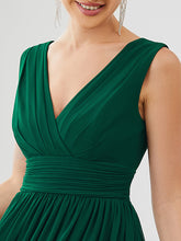 Load image into Gallery viewer, Color=Dark Green | Double V-Neck Short Party Dress Ep03989-Dark Green 5