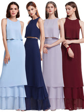 Load image into Gallery viewer, Ever-Pretty Women&#39;s Elegant Two-piece Sleeveless Layered Bridesmaids Dress EP07173