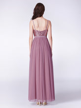 Load image into Gallery viewer, Color=Purple Orchid | Elegant A Line Long Tulle Bridesmaid Dresses Ep07392-Purple Orchid 11