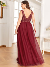 Load image into Gallery viewer, Color=Burgundy | Women&#39;s Fashion Sleeveless Wholesale Plus Size Party Dresses-Burgundy 2