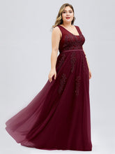 Load image into Gallery viewer, COLOR=Burgundy | Women&#39;s Fashion Sleeveless Wholesale Plus Size Party Dresses-Burgundy 3