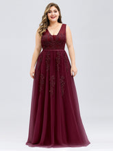 Load image into Gallery viewer, COLOR=Burgundy | Women&#39;s Fashion Sleeveless Wholesale Plus Size Party Dresses-Burgundy 4