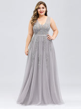 Load image into Gallery viewer, Color=Grey | Women&#39;s Fashion Sleeveless Wholesale Plus Size Party Dresses-Grey 1