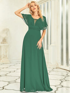 Color=Green Blue  | Women'S A-Line Pretty Empire Waist Maxi Evening Dresses Ep07851-Green Blue 1