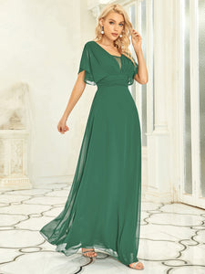 Color=Green Blue  | Women'S A-Line Pretty Empire Waist Maxi Evening Dresses Ep07851-Green Blue 4