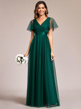 Load image into Gallery viewer, Women&#39;s Pretty V-Neck A-Line Floor-Length Wholesale Bridesmaid Dresses EP07962