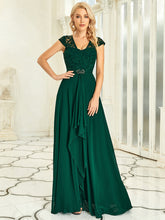 Load image into Gallery viewer, Color=Dark Green | Sweetheart Floral Lace Wholesale Wedding Guest Dress-Dark Green 1
